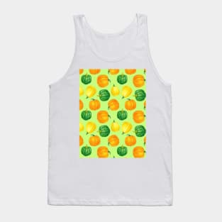 Pumpkins watercolor pattern 2 Tank Top